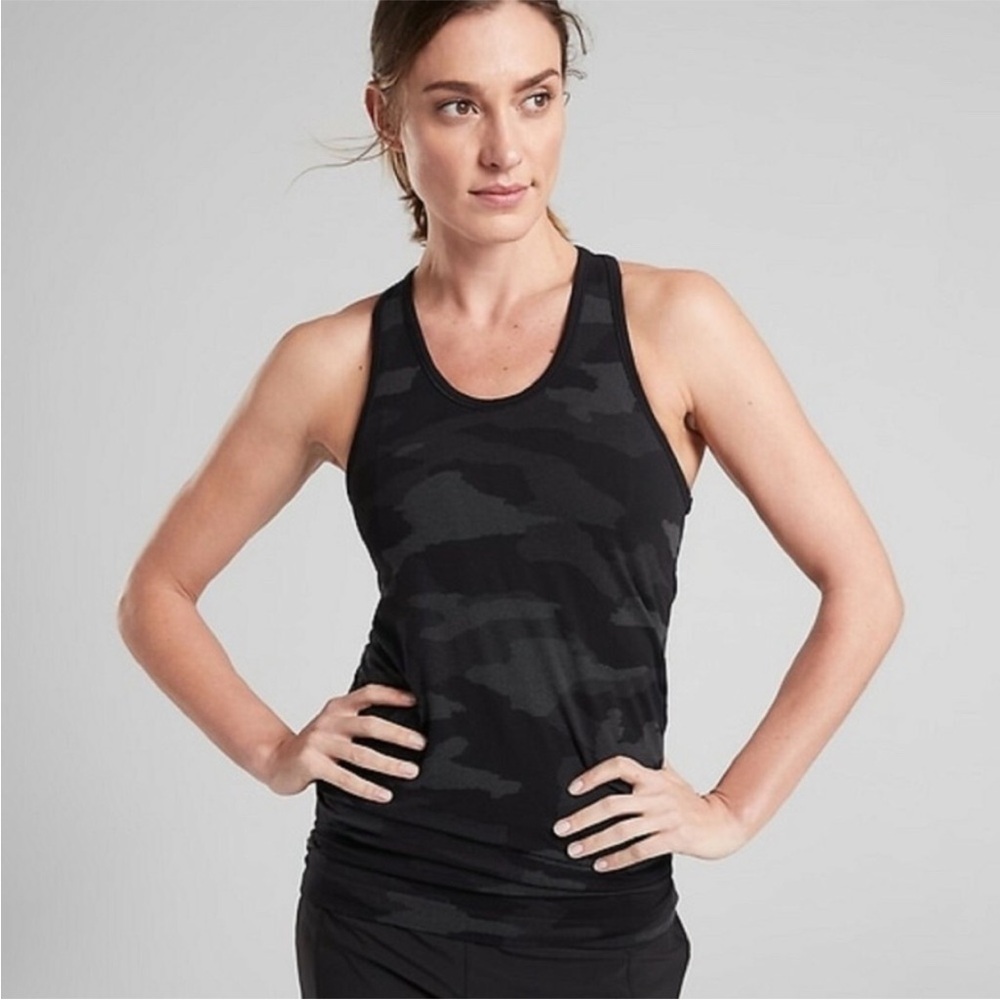Athleta Black Camo Speedlight Tank Size Large
